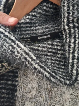 Jersey Desigual Talla M Negro/Gris