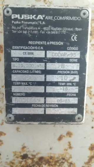 Compresor Puska 2CV Trifásico.