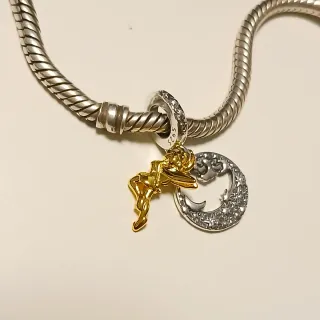 Colgante Campanilla S925 Luna Estrellas