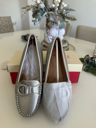 Mocasines plateados ha
