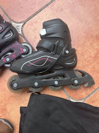 Patines en línea Oxelo negros para niña