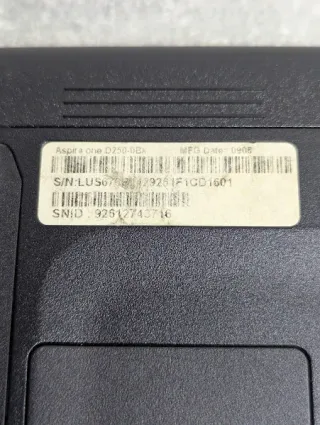 Acer Aspire ONE D250 Netbook con Recalbox