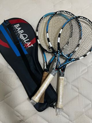 3 Raquetas de Tenis Babolat con funda