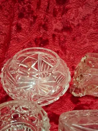 6 piezas cristal tallado