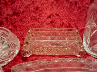 6 piezas cristal tallado