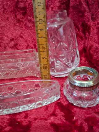 6 piezas cristal tallado