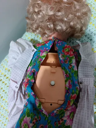 Bambola Gipsy vintage con vestito a fiori