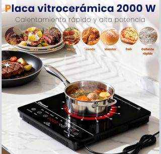 Placa vitrocerámica portátil 1 fuego A ESTRENAR