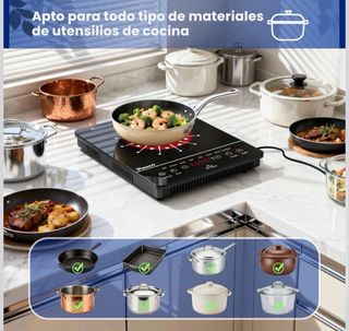 Placa vitrocerámica portátil 1 fuego A ESTRENAR