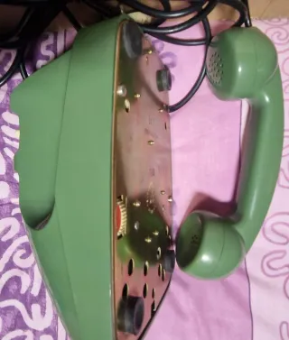 Telefono SIP a disco verde vintage