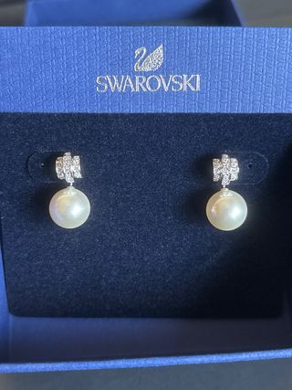 Pendientes Swarovski Perla y Circonitas