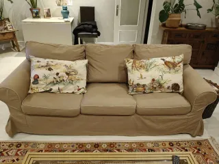 Conjunto sofás Ikea Beige Tela
