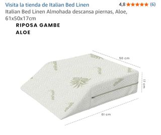 Almohada Descansa Piernas Italian Bed Linen Aloe