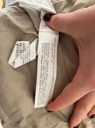 Abrigo Zara plumífero talla M