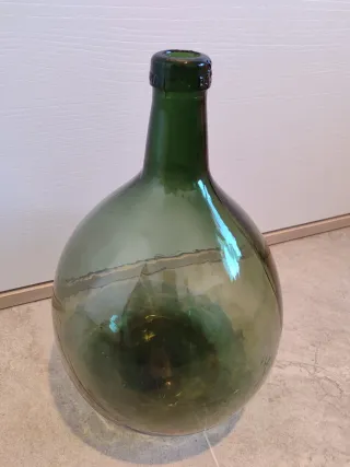 Damajuana garrafón vidrio verde grande