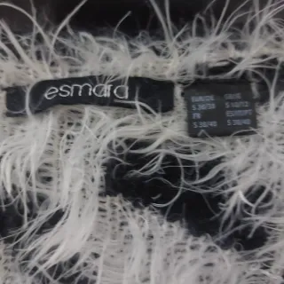 Jersey peludo zigzag marino y blanco