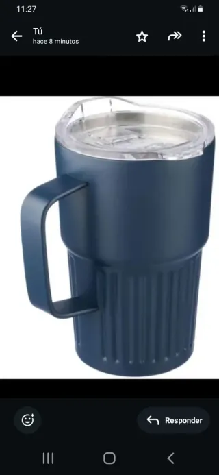 Taza Acero Inox 450ml Logo Empresas