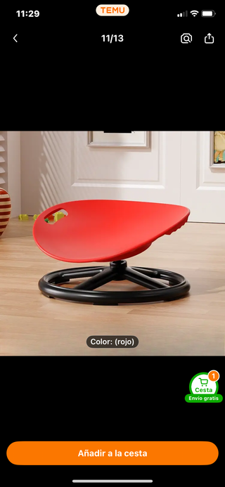 OFERTA EN MANO LUNESSilla giratoria sensorial roja