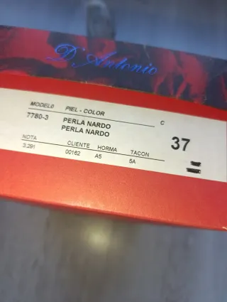 Zapatos tacón novia Talla 37. Piel bordados.