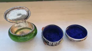 Dos cajitas joyero plateadas