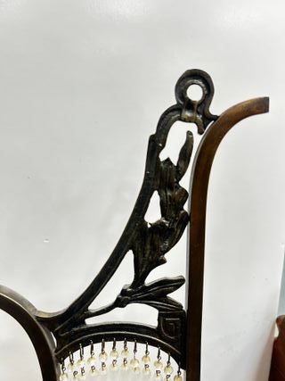 Lámpara Art Nouveau Metal y Cristal