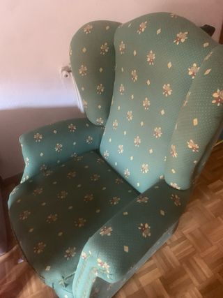 2 Sillones Orejeros Tela