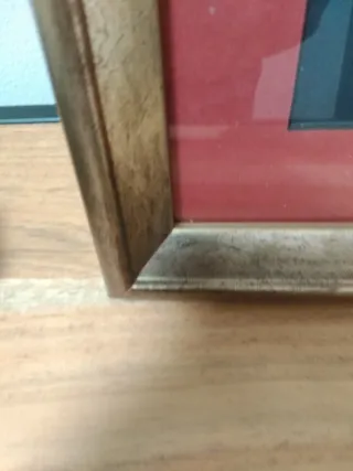 Lámina Mona Lisa Marco Dorado y Rojo