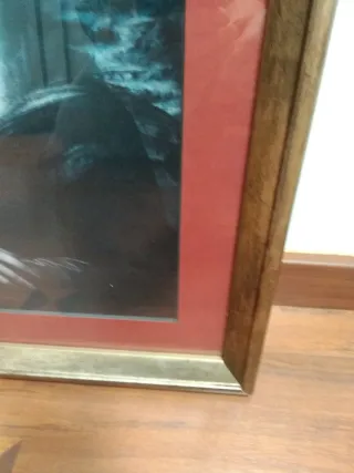 Lámina Mona Lisa Marco Dorado y Rojo