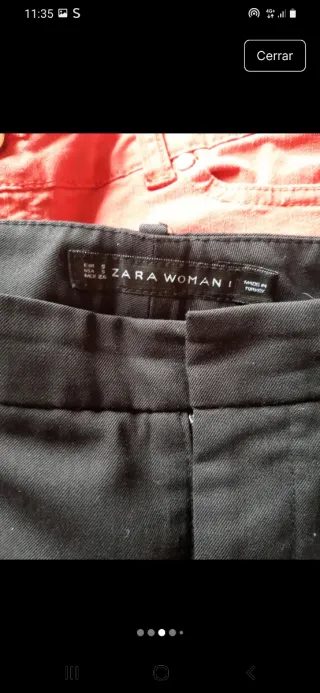 Pack 2 pantalones Zara negro y naranja