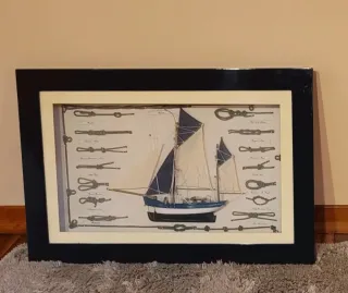 Cuadro Velero y Nudos Marineros