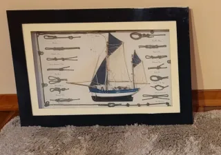 Cuadro Velero y Nudos Marineros