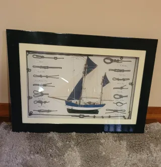 Cuadro Velero y Nudos Marineros