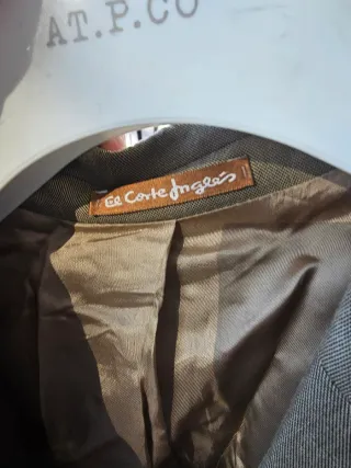 Traje El Corte Inglés Talla L Verde Oliva