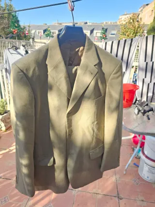 Traje El Corte Inglés Talla L Verde Oliva