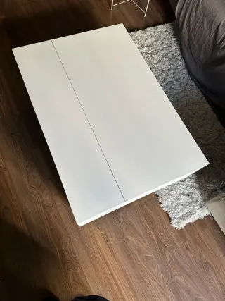 Mesa de centro elevable blanca