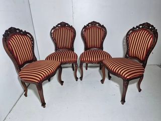 26853 X4 SILLAS / SILLONES DE COMEDOR (TALLADOS)