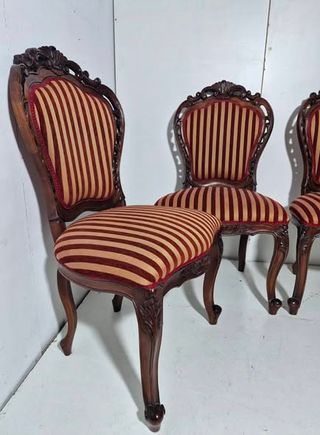 26853 X4 SILLAS / SILLONES DE COMEDOR (TALLADOS)