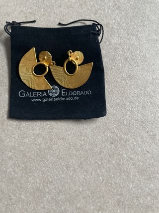 Pendientes latón chapado oro 18ktes.