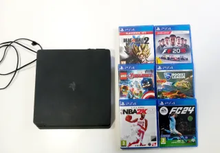 PS4 Slim 500GB + 6 Juegos
