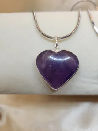 Colgantes Corazón Plata de Ley Piedra Natural