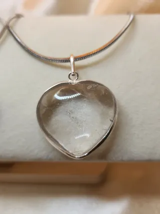 Colgantes Corazón Plata de Ley Piedra Natural