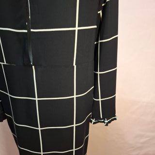 Vestido H&M Cuadros Blanco y Negro