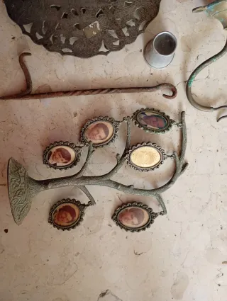 Lote de objetos decorativos antiguos