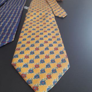 Corbatas Balenciaga Lujo Azul y Amarillo