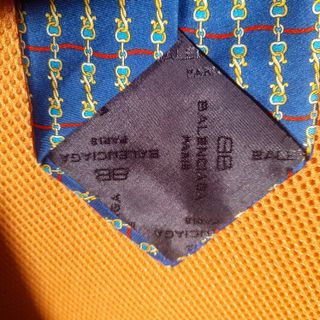 Corbatas Balenciaga Lujo Azul y Amarillo