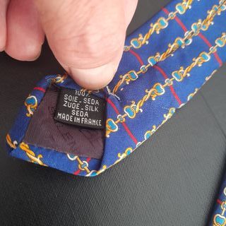 Corbatas Balenciaga Lujo Azul y Amarillo