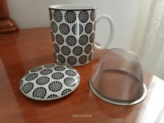 Tazza tisane con coperchio e filtro