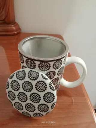 Tazza tisane con coperchio e filtro