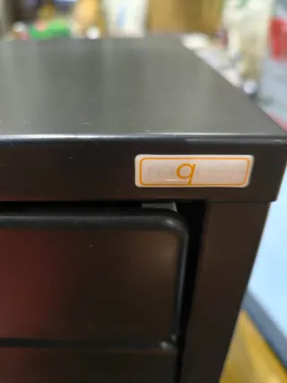 Cajonera metálica negra 4 cajones