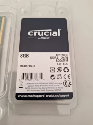 Crucial 2x8GB DDR4 SODIMM 2400MHz